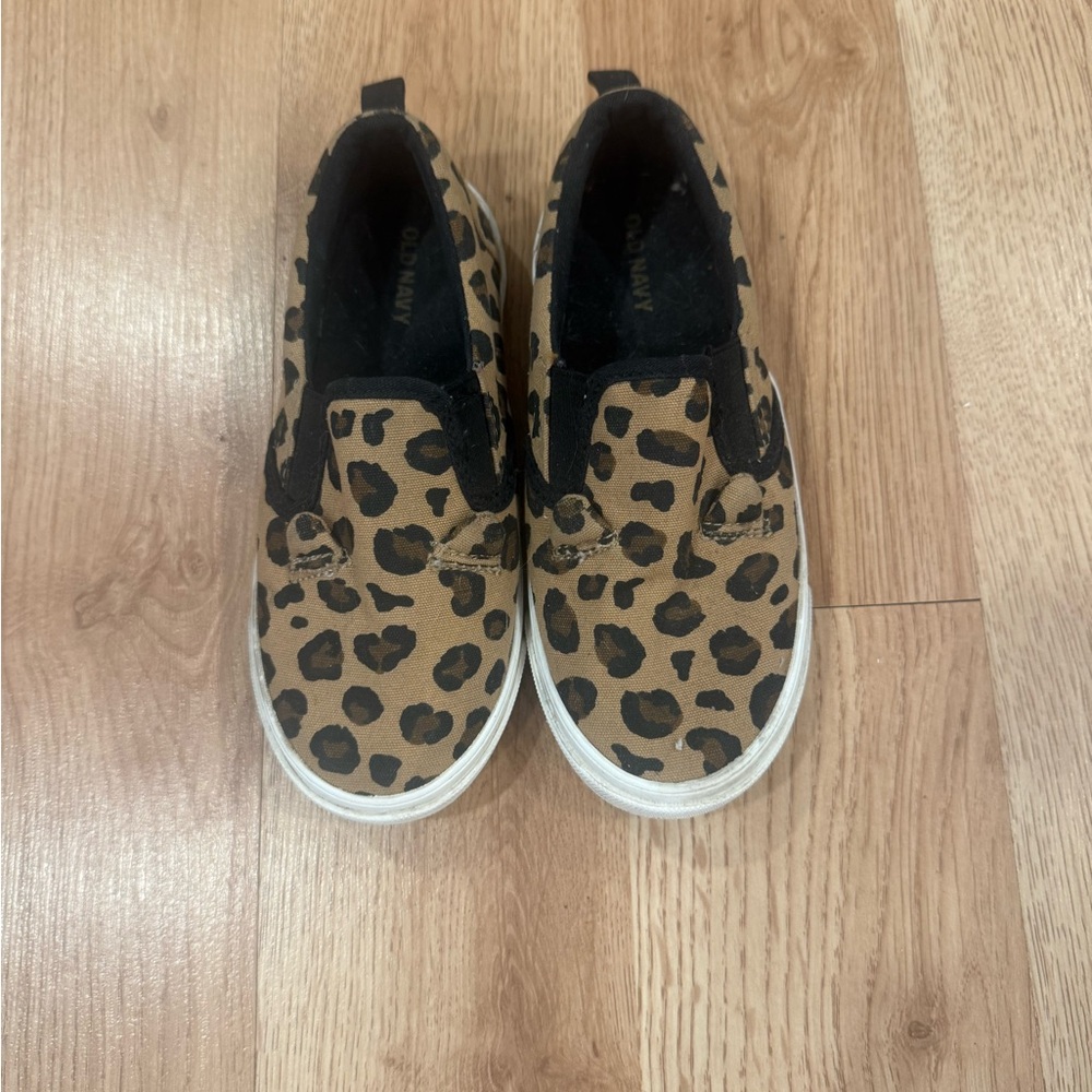 Leopard Print Kids Slip-On Shoes